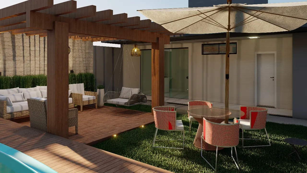Área externa residencial modernizada pela JA Prime